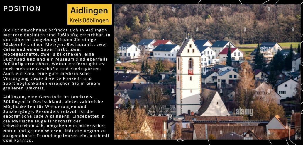 Stylisches Maybach Appartement Mit Terrasse Fuer 5 Personen, 5 Betten, Grosse Kochinsel, Homeoffice Mit 250Mbit Wlan Aidlingen Extérieur photo